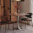 Brown Square Solid Wood Dining table-329625265