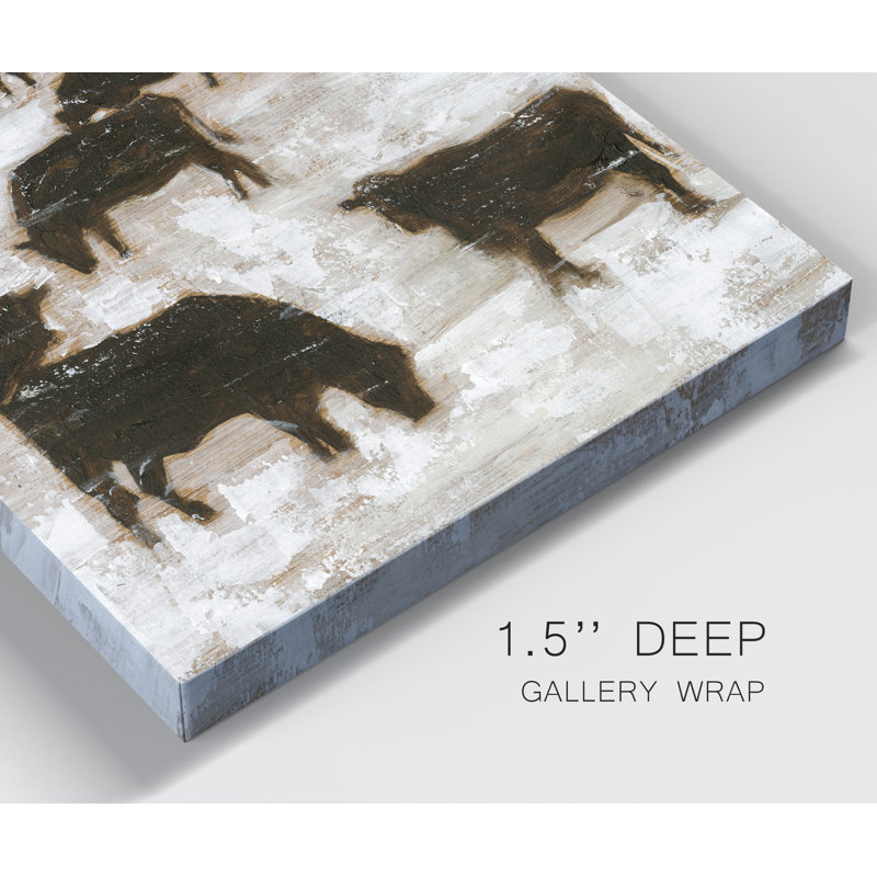 «Winter Grazing I», reproduction sur toile tendue, H 48 po x l 32 po x P 1 po