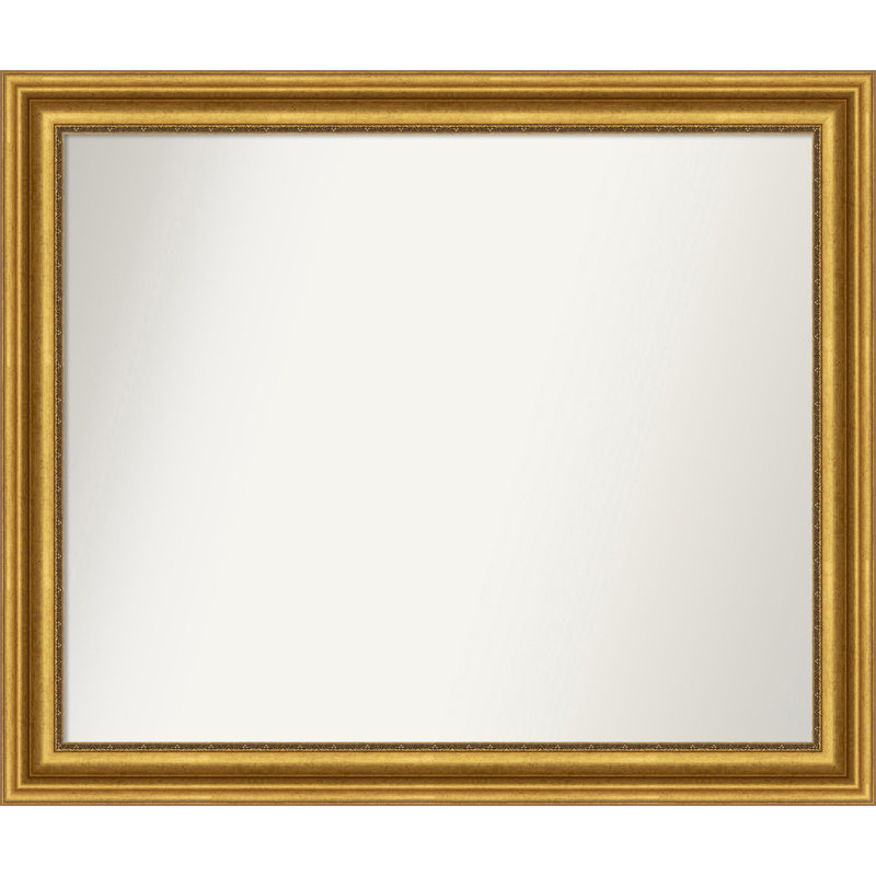 Miroir de salle de bain Jashawna, 36,75 po x 43,75 po, Doré
