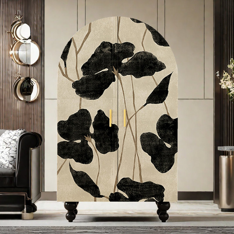 Armoire rétro à double porte arquée