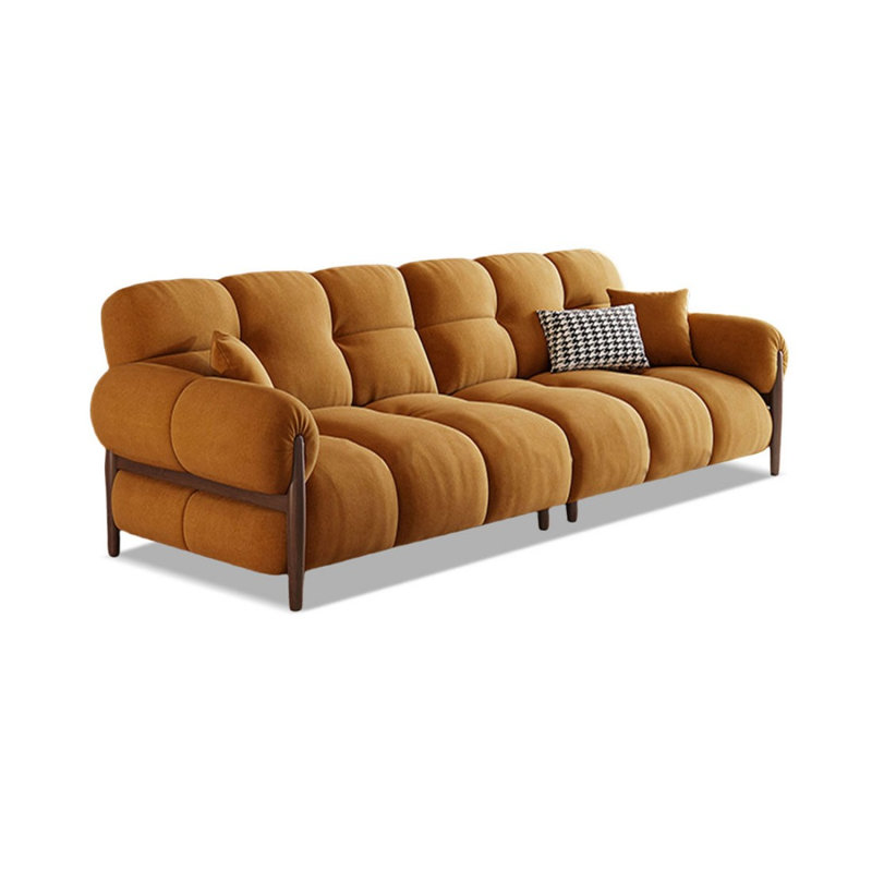Coussin modulaire orange en polyester, 32.28" H x 86.61" W x 37.4" D, Orange