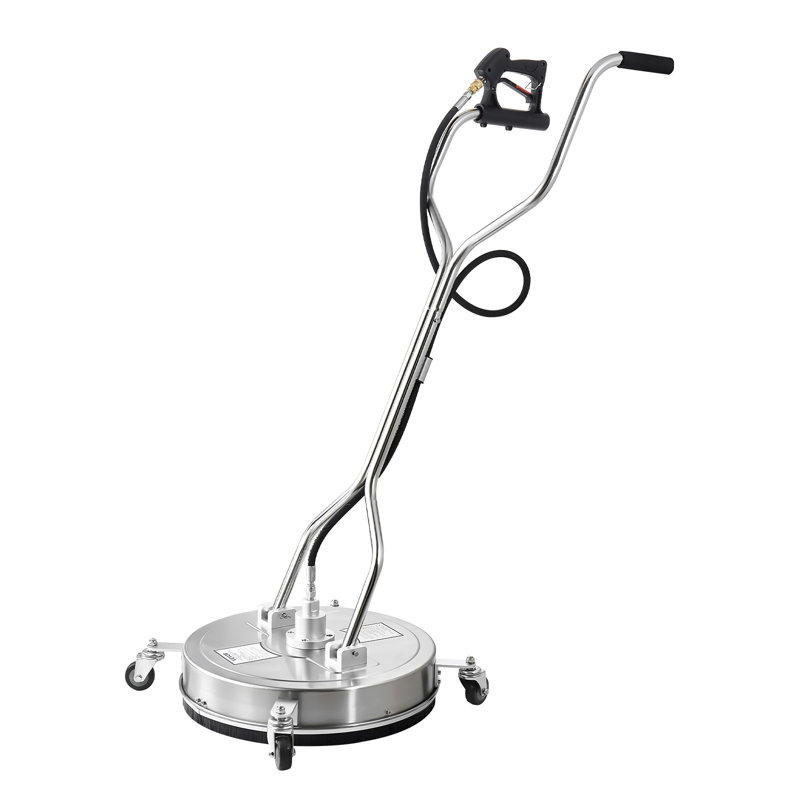 Nettoyeur de surface nettoyeur haute pression 21 po, accessoires de laveuse à pression en acier inoxydable avec 4 roues, 4500 lb / po2 maximum, connecteur rapide 3/8, 2 buses de pulvérisation, poignée double, pour béton, patio, trottoir