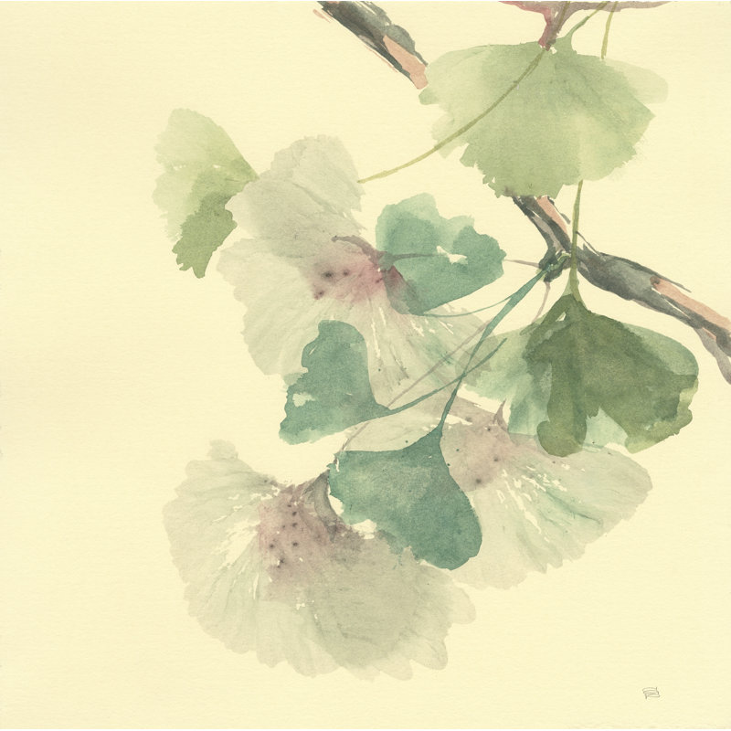 Gingko Leaves II, H 12 po x l 12 po x P 1,25 po