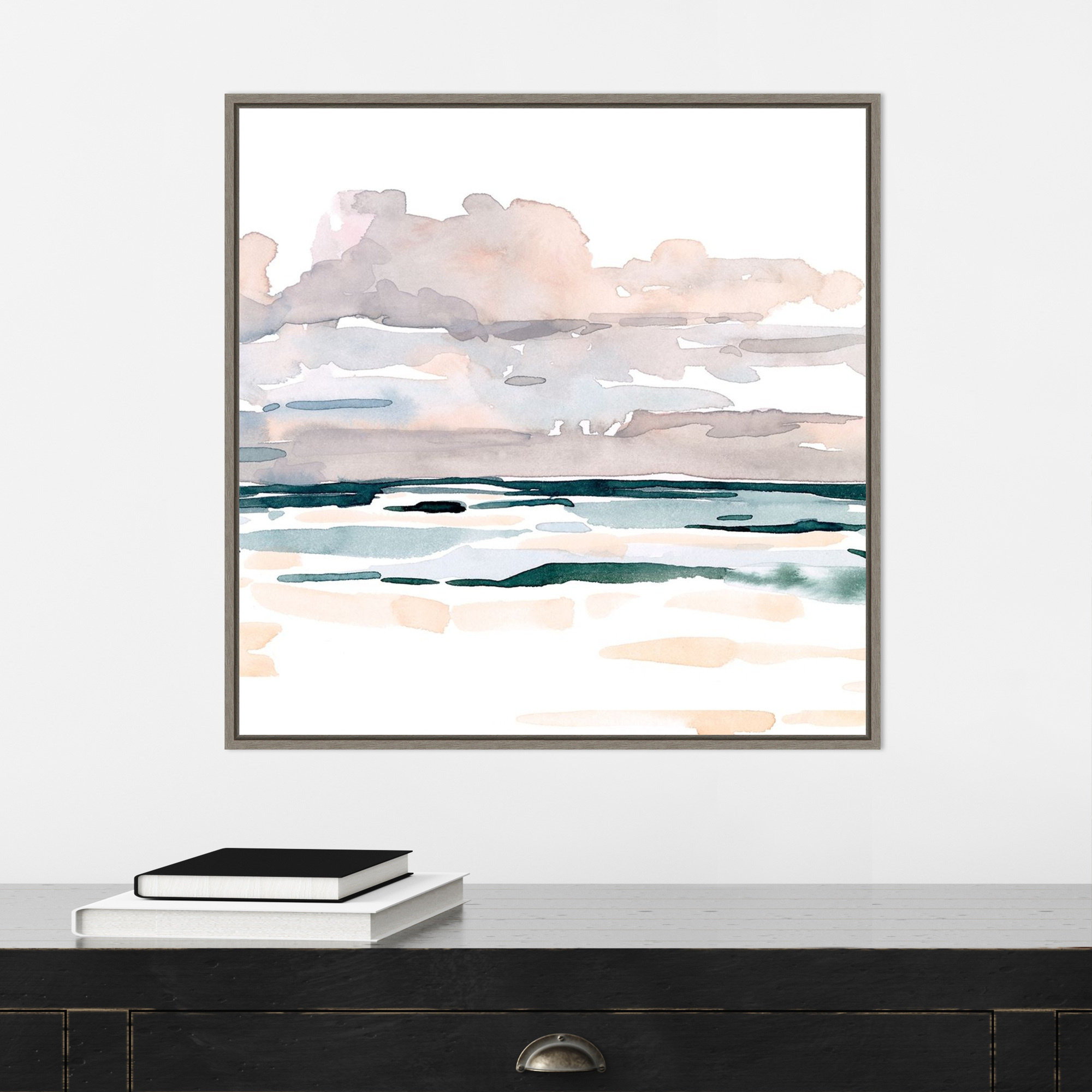 Ivy Bronx Soft Coastal Abstract I By Emma Scarvey Framed Canvas Wall ...
