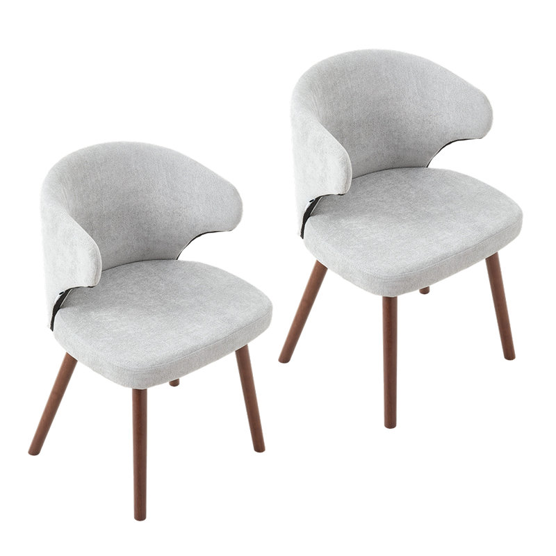 49cm H Upholstered Wing Back Accent, Grey