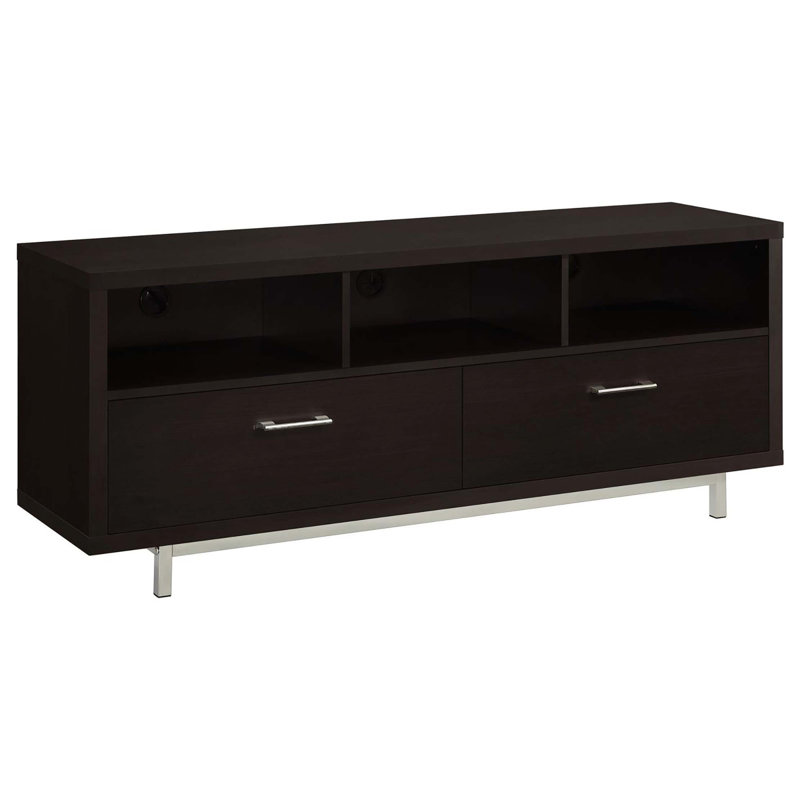 Meuble télé avec rangement 60 po Cappuccino, Brun