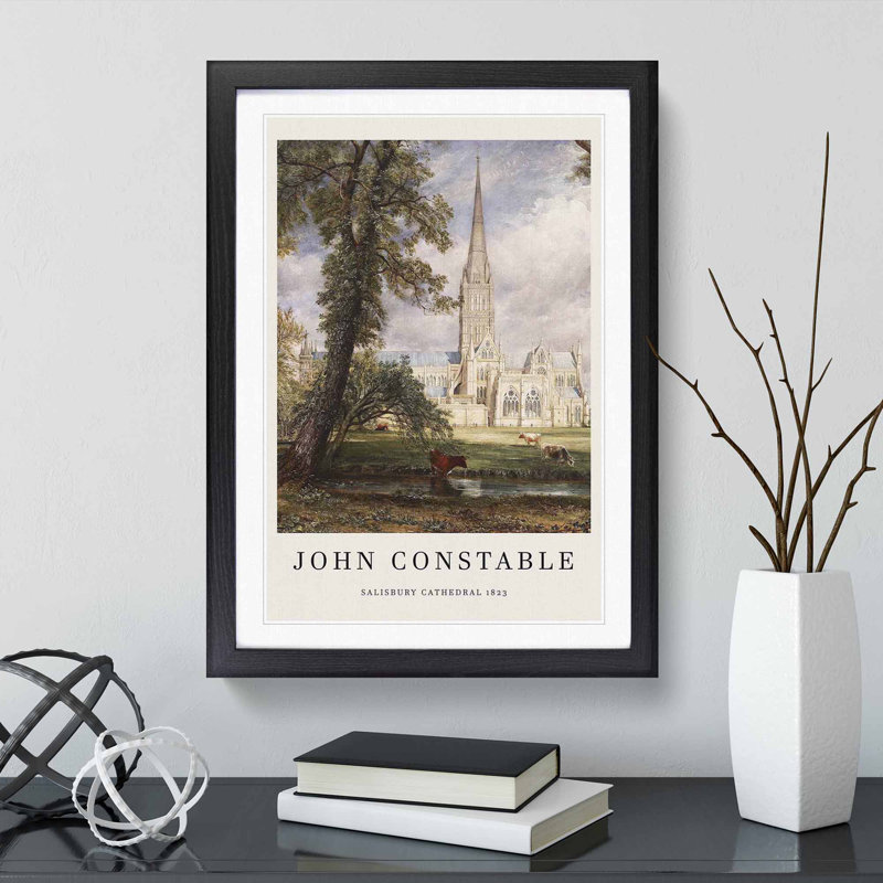 Salisbury Cathedral Vol.1 by John Constable - Picture Frame Graphic Art, 36cm H x 27cm W x 2cm D