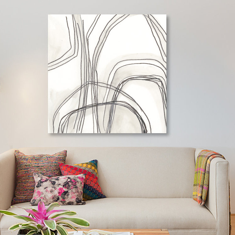 « abstract logic iv », reproduction d’art sur toile tendue, H 18 po x l 18 po x P 1,5 po, Toile tendue, Pas de tapis