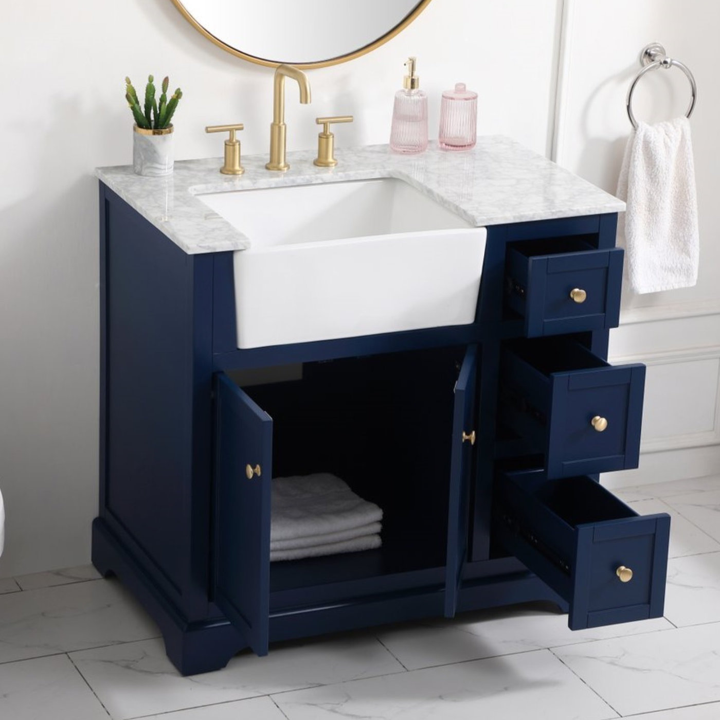 Pardue 36'' Single Bathroom Vanity, Blue