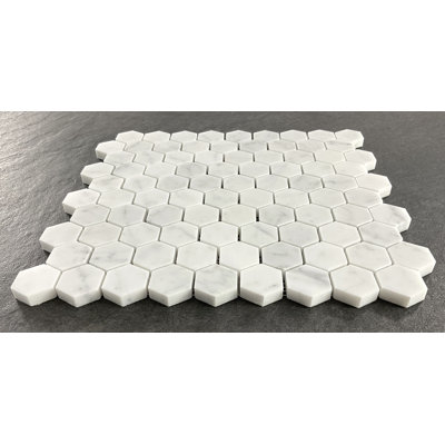 1.25" x 1.25" Honed Honeycomb Marble Mosaic Floor and Wall Tile