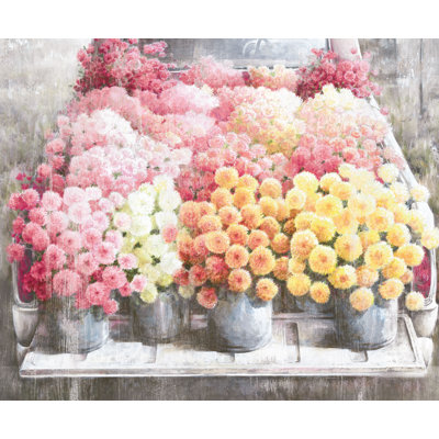 Truck Flowers Distressed - Painting Print