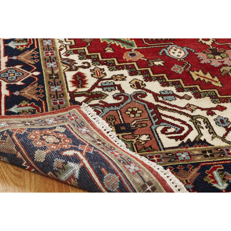 Marshallton Wool Oriental Area Rug, Rectangle 6' x 9'
