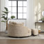 Fauteuil demi-tonneau rembourré avec repose-pieds-100891572