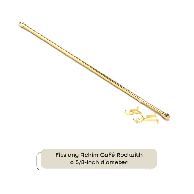 Gold Adjustable Double Bypass Cafe Rod Brackets
