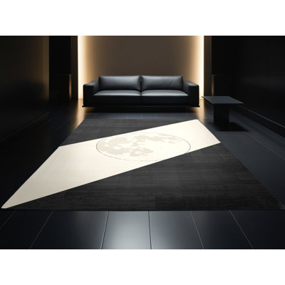 Tapis gris lavable à la machine Pavle