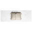 Comptoir de salle de bain en pierre de 61 po x 22 po avec lavabo en céramique en cascade, 3 trous de robinetterie, comptoir de salle de bain rectangulaire