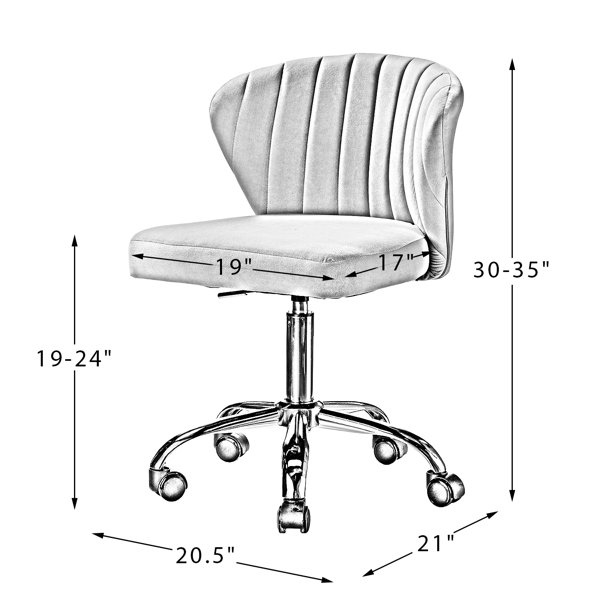 Adan Task Chair Etta Avenue Upholstery Color: Tan