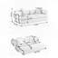 Canapé-lit pliant, canapé-lit convertible 78,5 po avec 2 coussins-191671541
