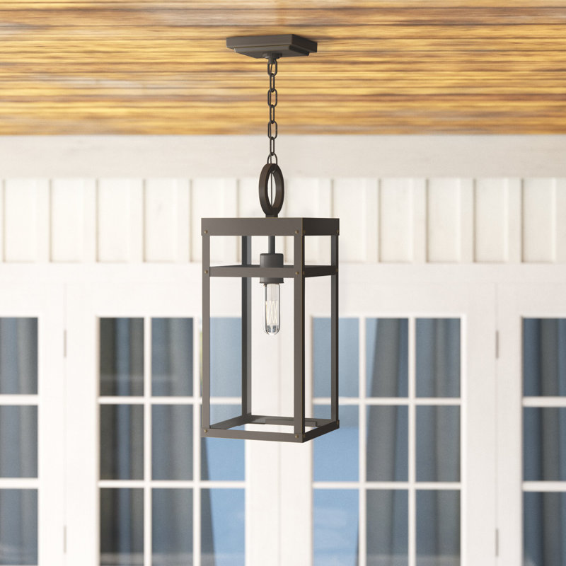 1 -Bulb 19" H Outdoor Hanging Lantern By Lisa McDennon, Oil Rubbed Bronze