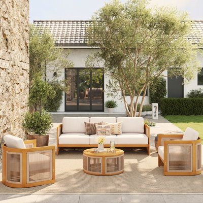  5 - Person Outdoor Seating Group With Cushions