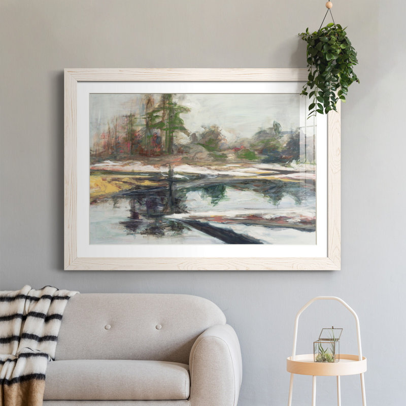 " QUIET REFLECTION ", 31.5" H x 23.5" W x 1.5" D, White Framed