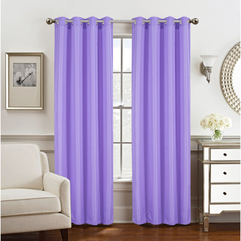 Gilbert Semi Sheer Curtain Single Panel, Lilac