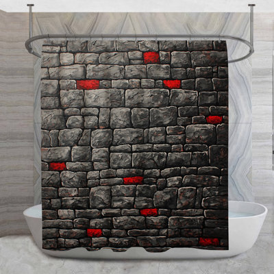 Rideau de douche en pierre - Architecture Rustic Decor