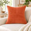 Housse de coussin décorative en velours côtelé doux, réversible, motif géométrique-120950046