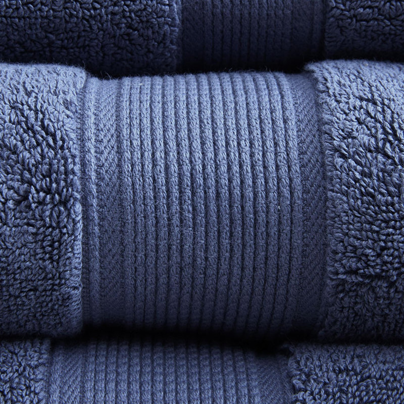 Bain en coton , Ensemble de serviettes 8 pièces, Bleu très foncé