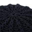 Pouf rond en coton Bordeaux, bleu foncé