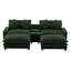 Canapé modulaire en chenille de 111 po avec deux repose-pieds amovibles en chenille-457200310