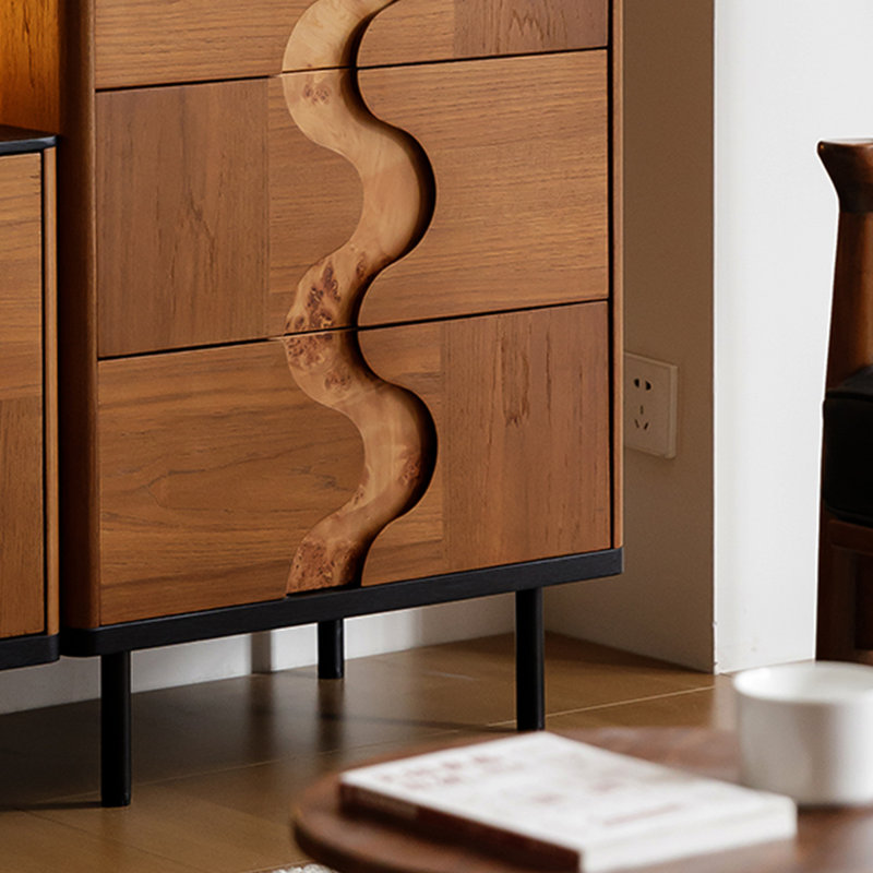 Commode d'appoint moderne en bois, Brun