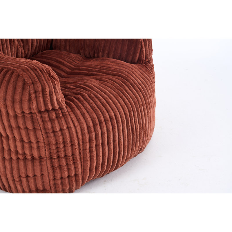 Fauteuil à billes en velours côtelé moelleux rembourré d'éponge à mémoire de forme, parfait pour le confort et la détente