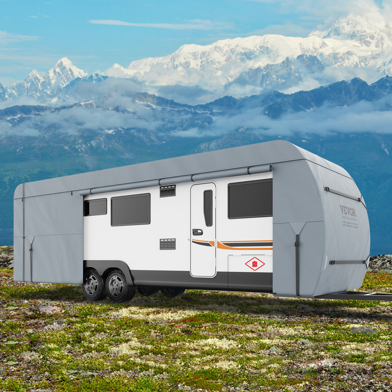 Gray Waterproof Non-Woven Fabric RV Cover for 18'-20' Trailers