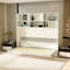 Lit escamotable horizontal avec rangement Mordern Design pour chambre à coucher ou chambre d'amis