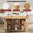 Kitchen Island with Drop Leaf, Power Outlet-1872730680