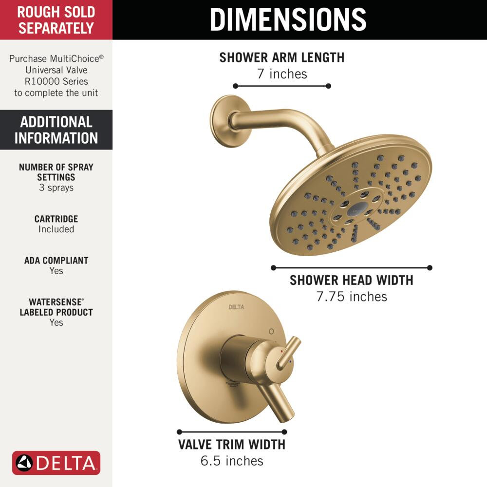 Trinsic Thermostatic Shower Faucet, Champagne Bronze