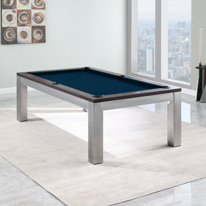 Playcraft Genoa Slate Pool Table / with Professional Installation Included, Navy Blue, 7'
