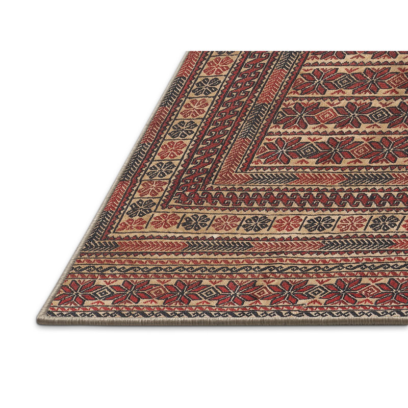 Tapis oriental vert / rouge, Rectangle 4 pi x 6 pi