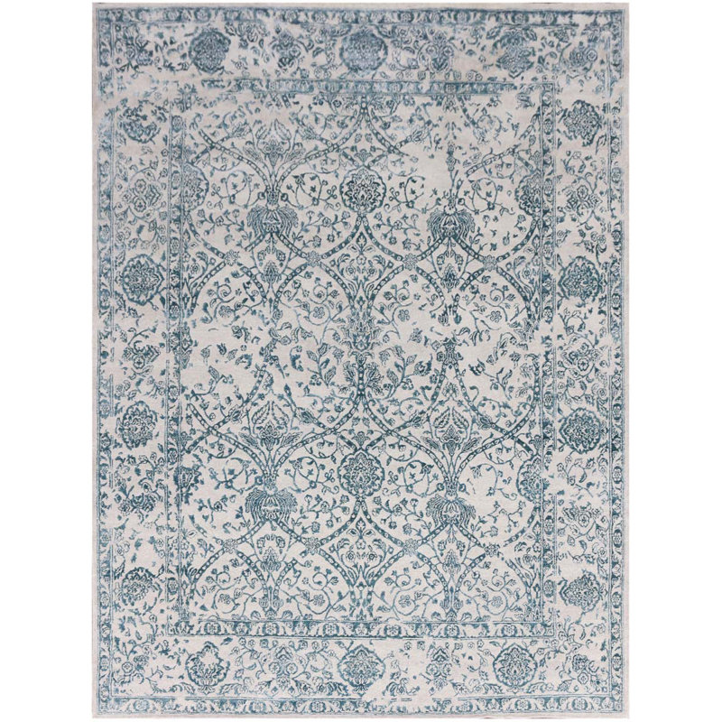 Tapis paon noué à la main Byersville, Rectangle 2 pi x 3 pi