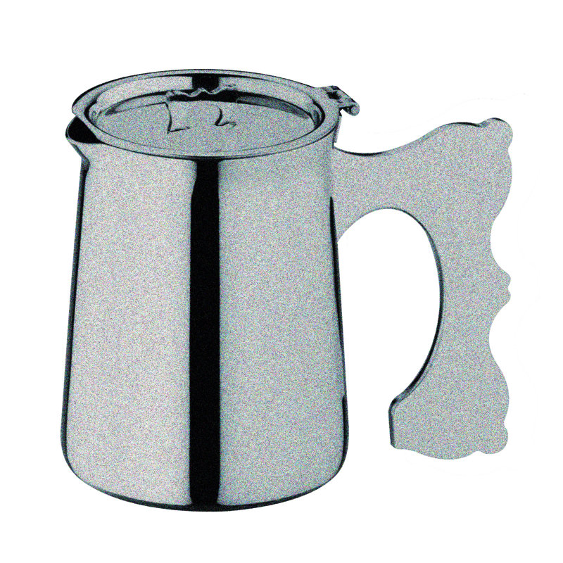 Dolce Vita Stainless Steel Teapot, Pewter, 8.45 Fl. Oz.