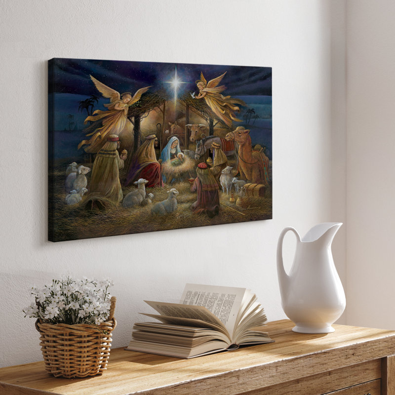 Nativity -Gallery Wrapped Cavas, 12" H x 18" W