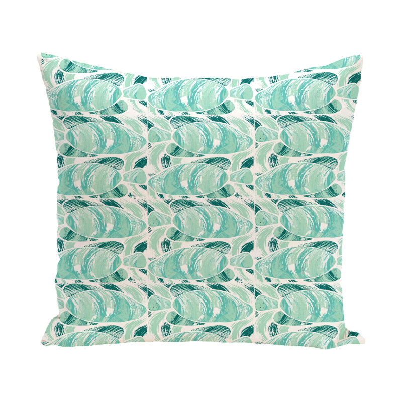 Housse de coussin d'extérieur carré Beach Insert, sarcelle, H 16 po x l 16 po