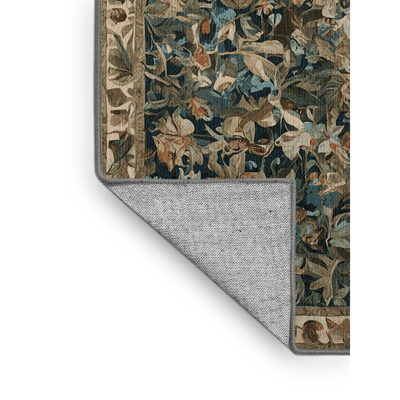 Machine Washable Brown Area Rug, Rectangle 8' x 12'