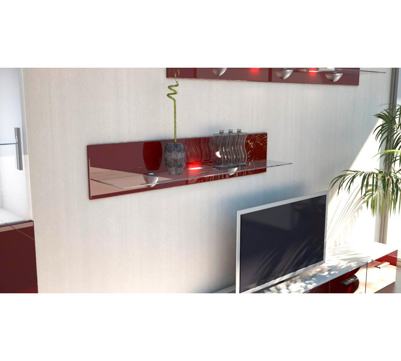 Mccloskey Floating Shelf, 20cm H x 146cm W x 19cm D, Burgundy