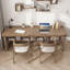 Bureau long en bois massif, bureau domestique entièrement en bois massif avec rangement-39473068