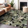 Machine Washable Indoor/Outdoor Cinead ACN1708 Black Rug
