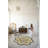 Yellow Blue Themed Multicolored Motif Pattern Vintage Woven Base Round Decorative Carpet-1678055479