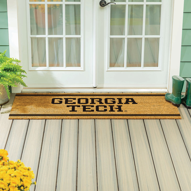 Très grand tapis couleur coco Georgia Tech, 60 po x 24 po