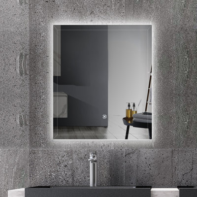  Angela LED Backlit Frameless Lighted Bathroom Vanity Wall Mounted Mirror